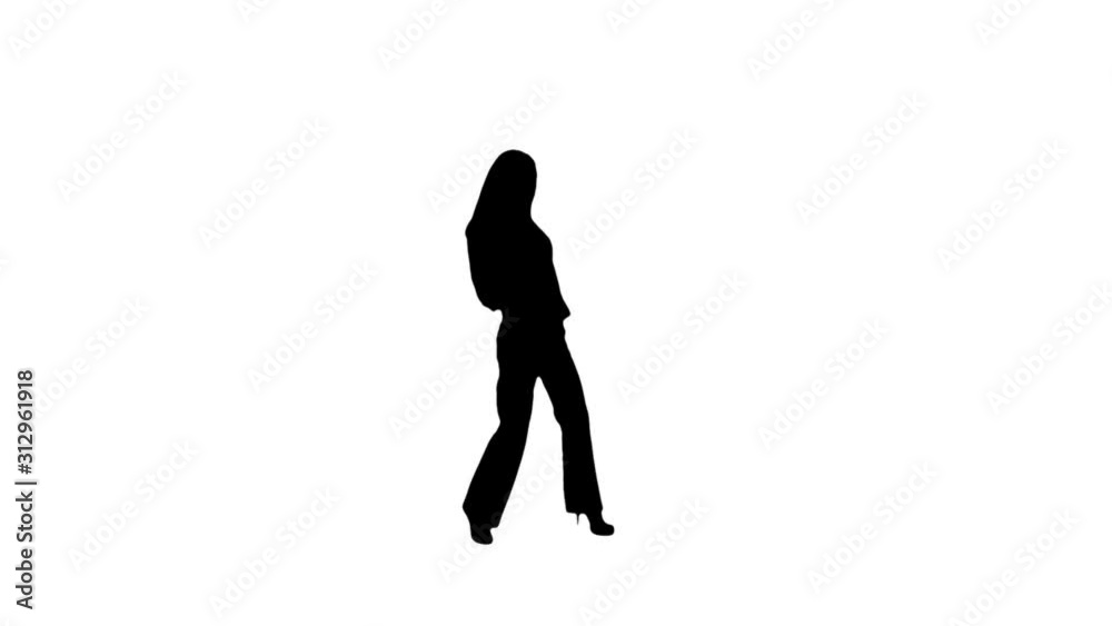 Female dancer over white background. Alpha matte. More options in my portfolio.