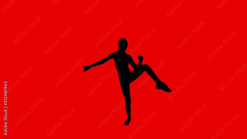 Female dancer over red background. More options in my portfolio. Female dancer over red background. More options in my portfolio.