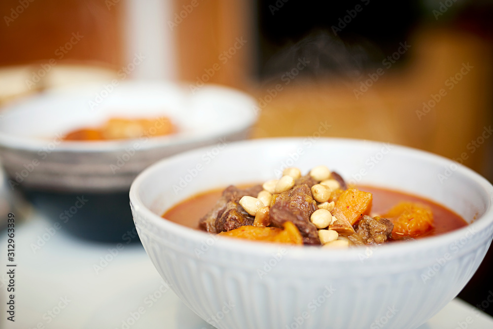 Beef Massaman curry in a bowl Beef Massaman curry in a bowl