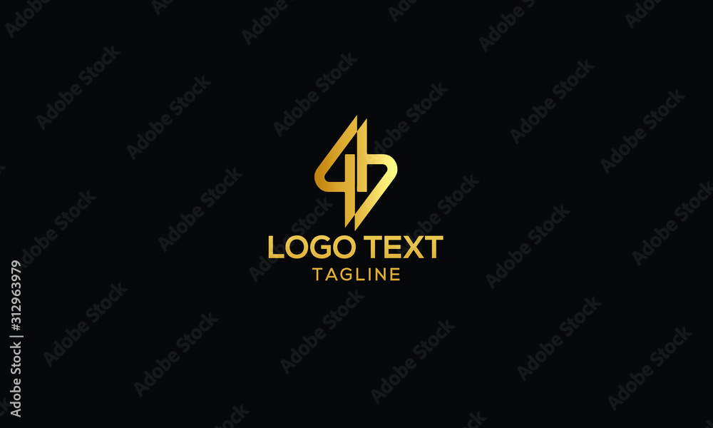 GH Letter logo design template vector Sign Symbol Monogram GH Letter logo design template vector Sign Symbol Monogram