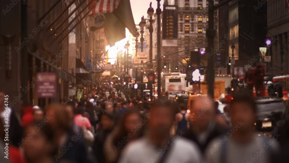 Anonymous crowd. New York City. People walking in busy street of Manhattan. More options in my portfolio.