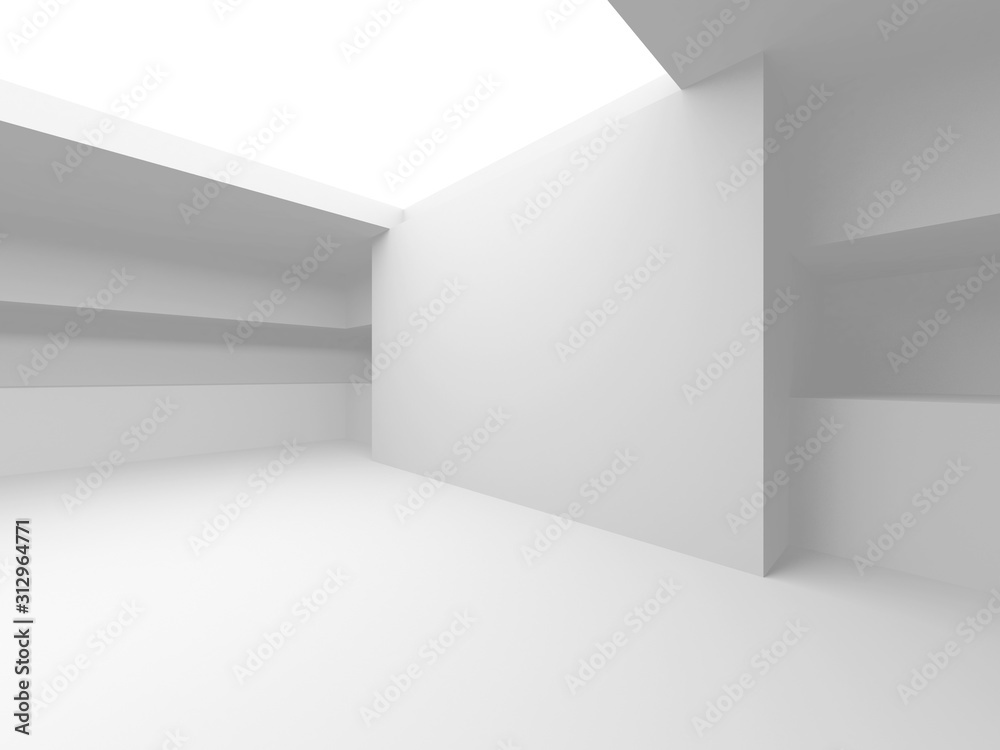 Futuristic White Architecture Design Background