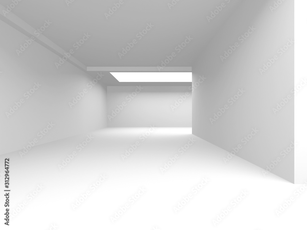Fototapeta premium Futuristic White Architecture Design Background