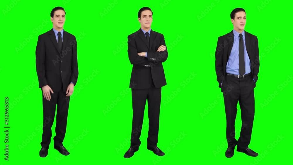 Businessman spinning in green background. Chroma key. 3 in 1. More options in my portfolio. Businessman spinning in green background. Chroma key. 3 in 1. More options in my portfolio.