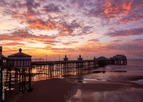 Blackpool s North Pier at Sunset in December