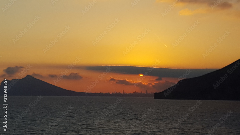 Naklejka premium sunset over Calpe