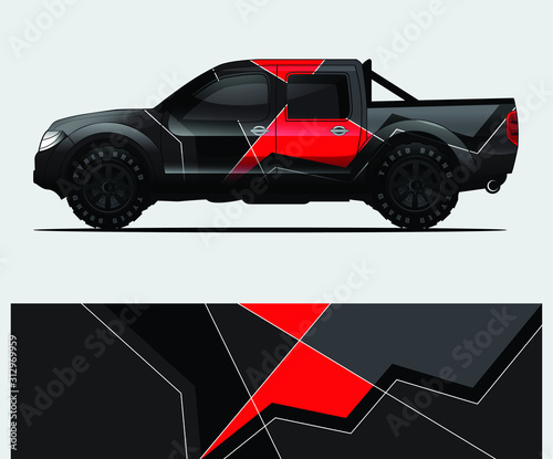 truck decal graphic wrap vector  abstract background