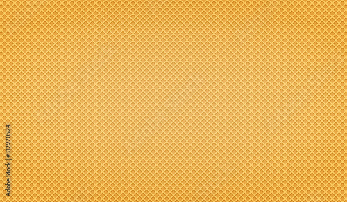 Waffle yellow background. Texture wafer pattern for your design.