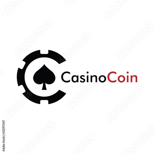 Casino coin logo design for casino business, gamble, card game, speculate, etc