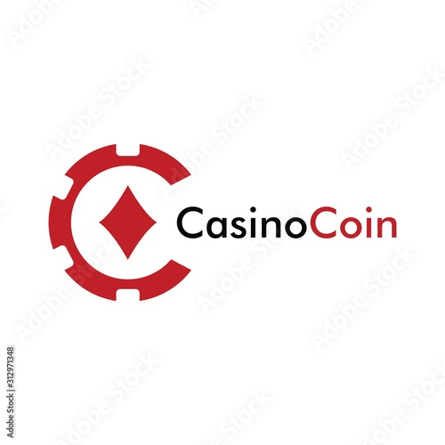 Casino coin logo design for casino business, gamble, card game, speculate, etc