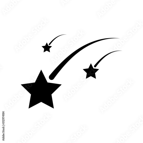 Meteor icon. Flat web sign isolated on white background. Vector illustration symbol
