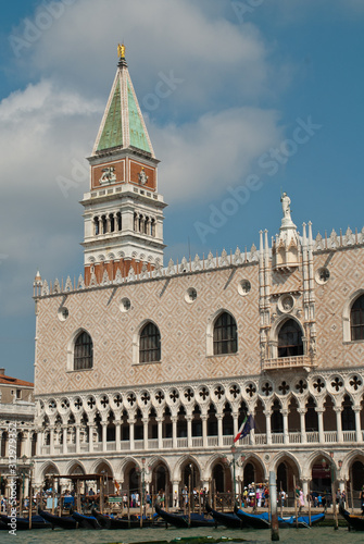 Venice, Italy: view from Giudecca Canal to the Doge's Palace and the Campanile