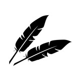 Feather icon vector in trendy style design