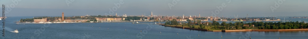 Venice, Italy: Panorama of the lagoon of Venice
