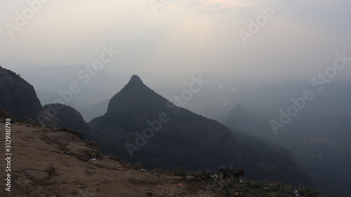 Dark mountains located at a mysterious and haunted places.