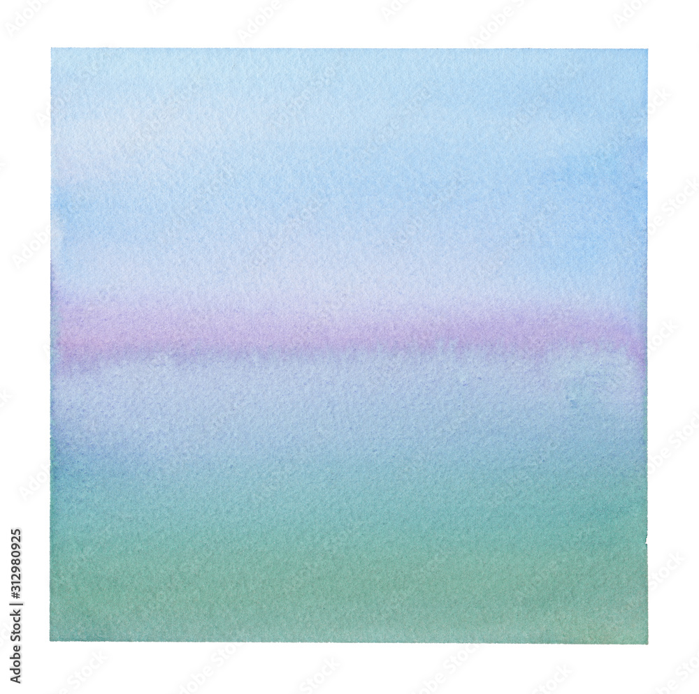Fototapeta premium Blue green and purple watercolor background with copy space for your text or image