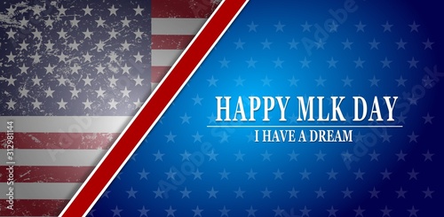 Martin Luther King Day illustration background	 photo