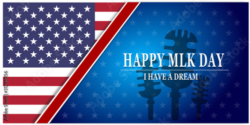 Martin Luther King Day illustration background	