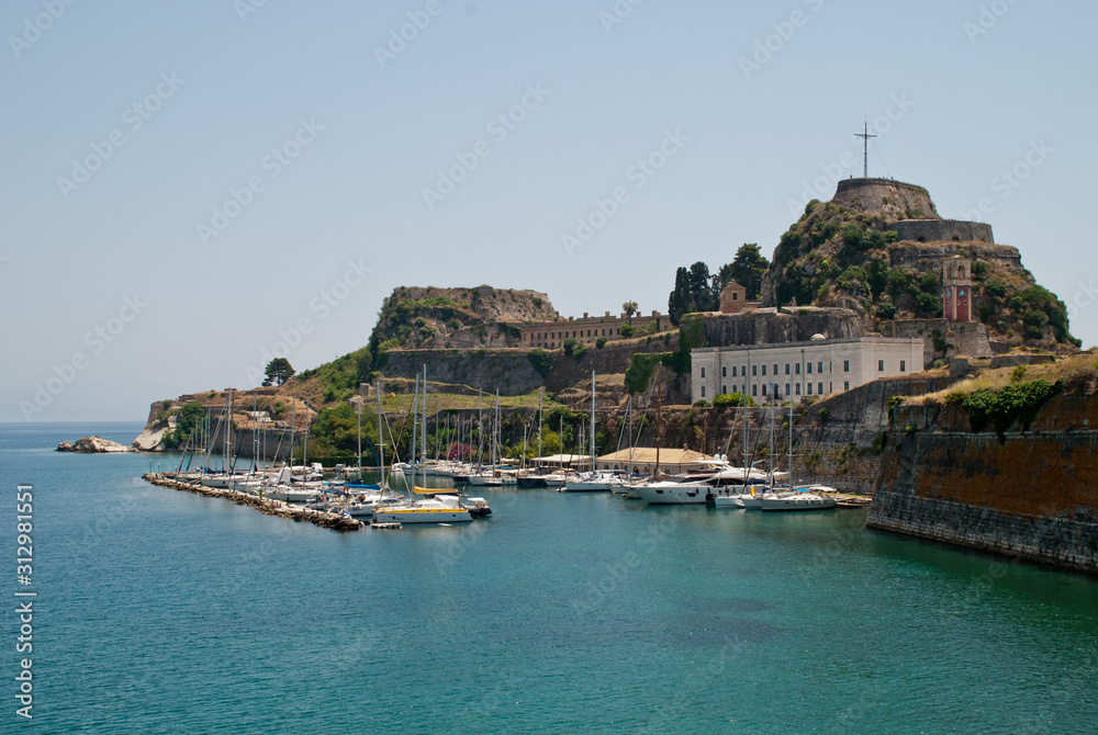 Corfu, Greece: The northern side of the Venetian Old Fortress, Kerkyra (in Greek Palaio Frourio)
