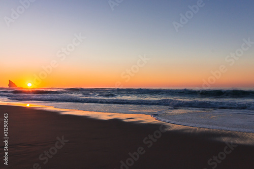 Sunset on Adraga Beach, Power of Nature, Sintra, Portugal © Luis