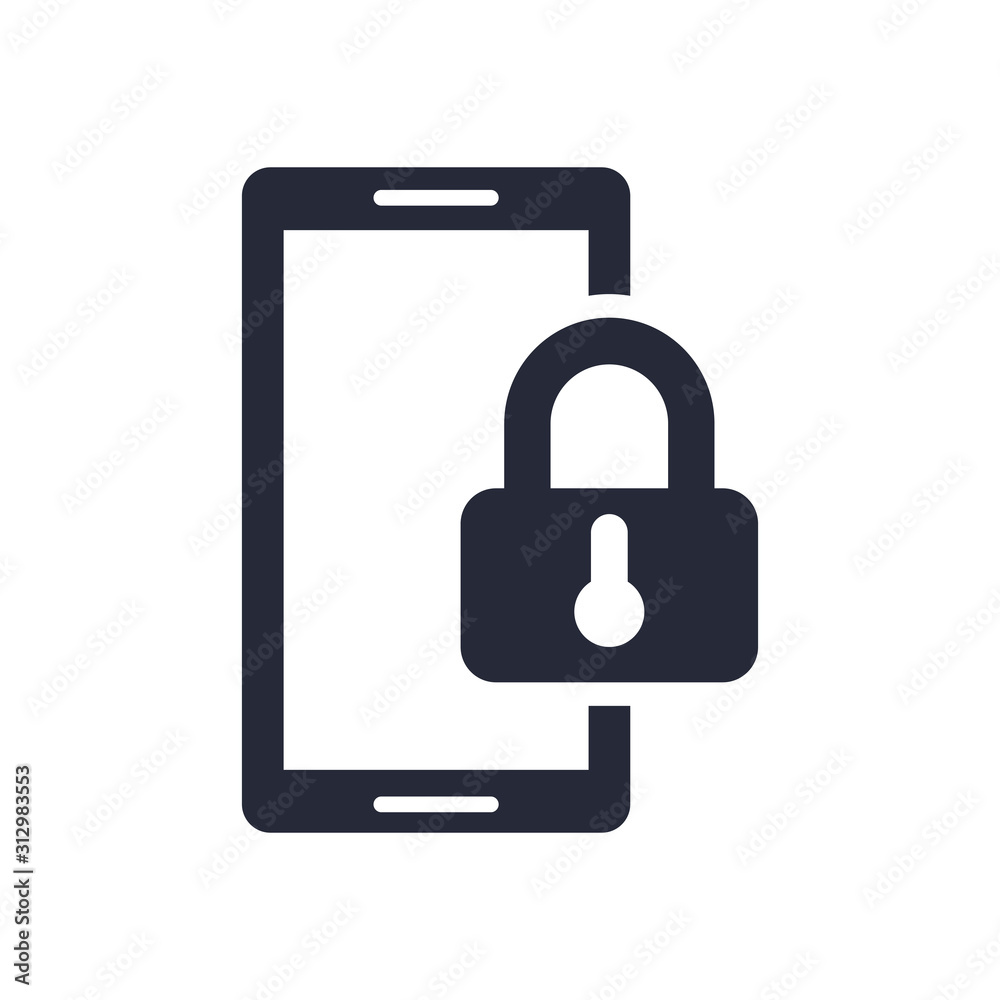 smartphone device with padlock security smartphone device with padlock security