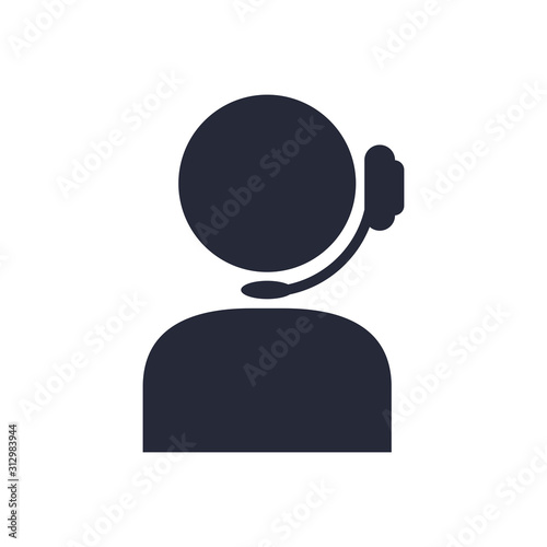 silhouette of call center agent