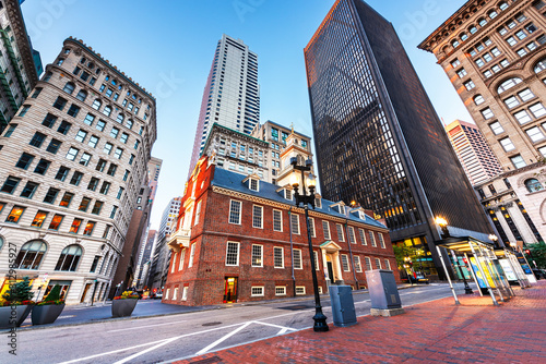 Boston, Massachusetts, USA Old State House and cityscape. © SeanPavonePhoto