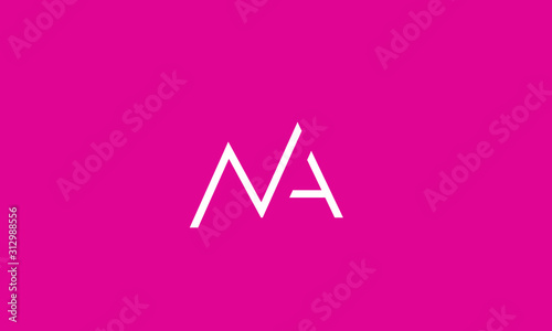 Alphabet letters monogram icon logo NA