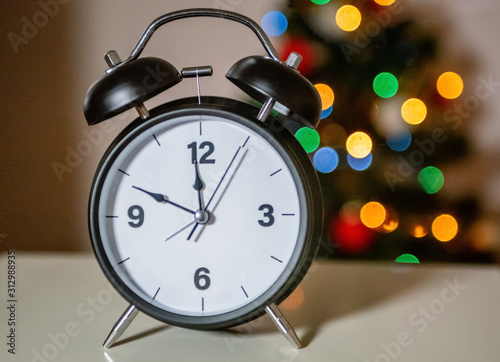 Alarm clock with simple and minimalistic design. 