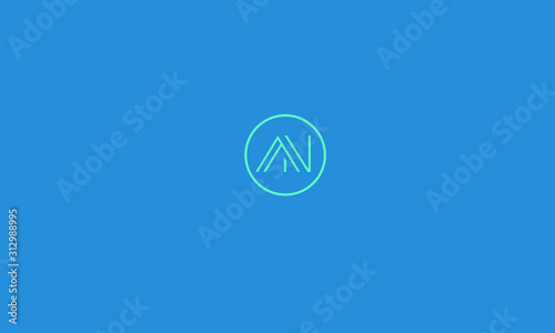 Alphabet letters monogram icon logo AN