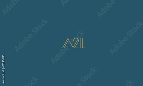 Alphabet letters monogram icon logo A2L photo