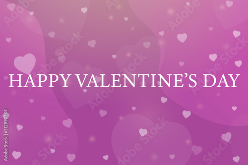Happy Valentine’s day sale offer banner background. Valentine gift flyer, advertisement discount. Discount price vector illustration with blur heart decoration, for invitation, wallpaper, web