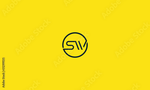 Alphabet letter icon logo SW