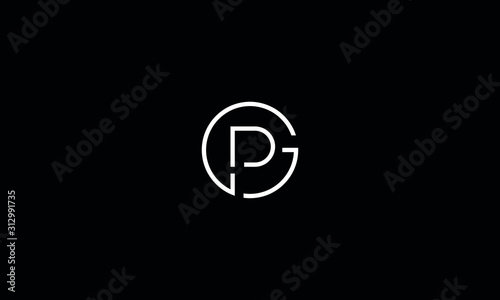 Alphabet letter icon logo PG or PG