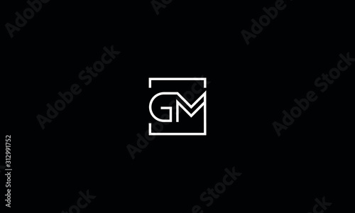 Alphabet letters monogram icon logo GM  photo