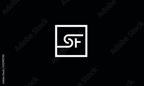 Alphabet letters monogram icon logo SF