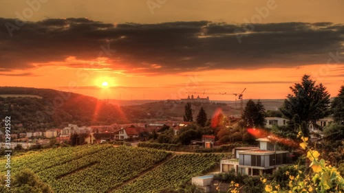 time lapse sunset in Würzburg photo