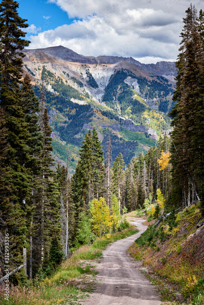 A beautiful mountain path in Autumn