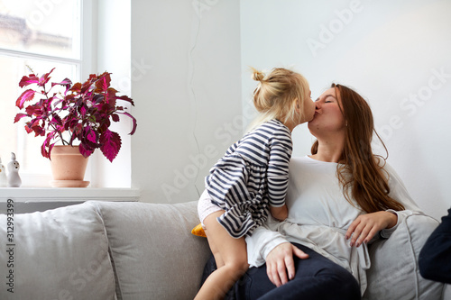 Mother and daughter together photo