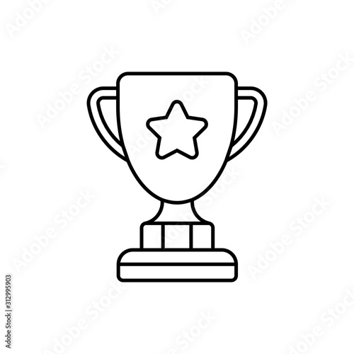 award, cup, champion vector icon. Outline vector icon
