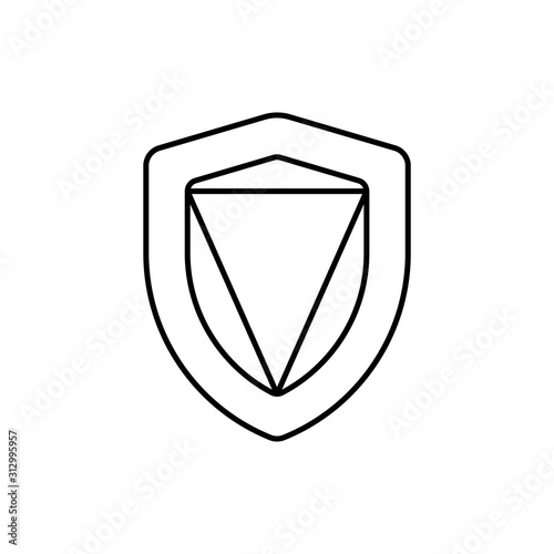 shield, safe, lock vector icon. Outline vector icon