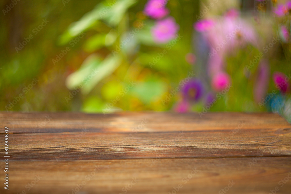 abstract background with wooden table and blurry background abstract background with wooden table and blurry background