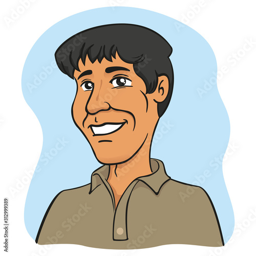 Man with indian, arabic, middle eastern characteristics. Ideal for educational and institutional materials