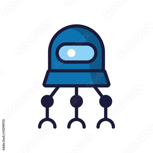 robot cyborg tech isolated icon © Jemastock