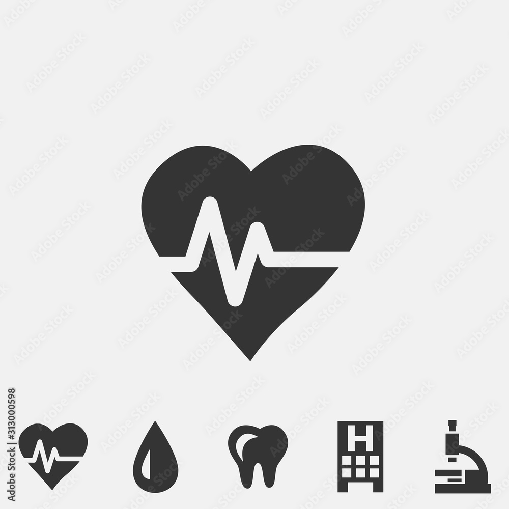 heart beat icon vector illustration sign heart beat icon vector illustration sign