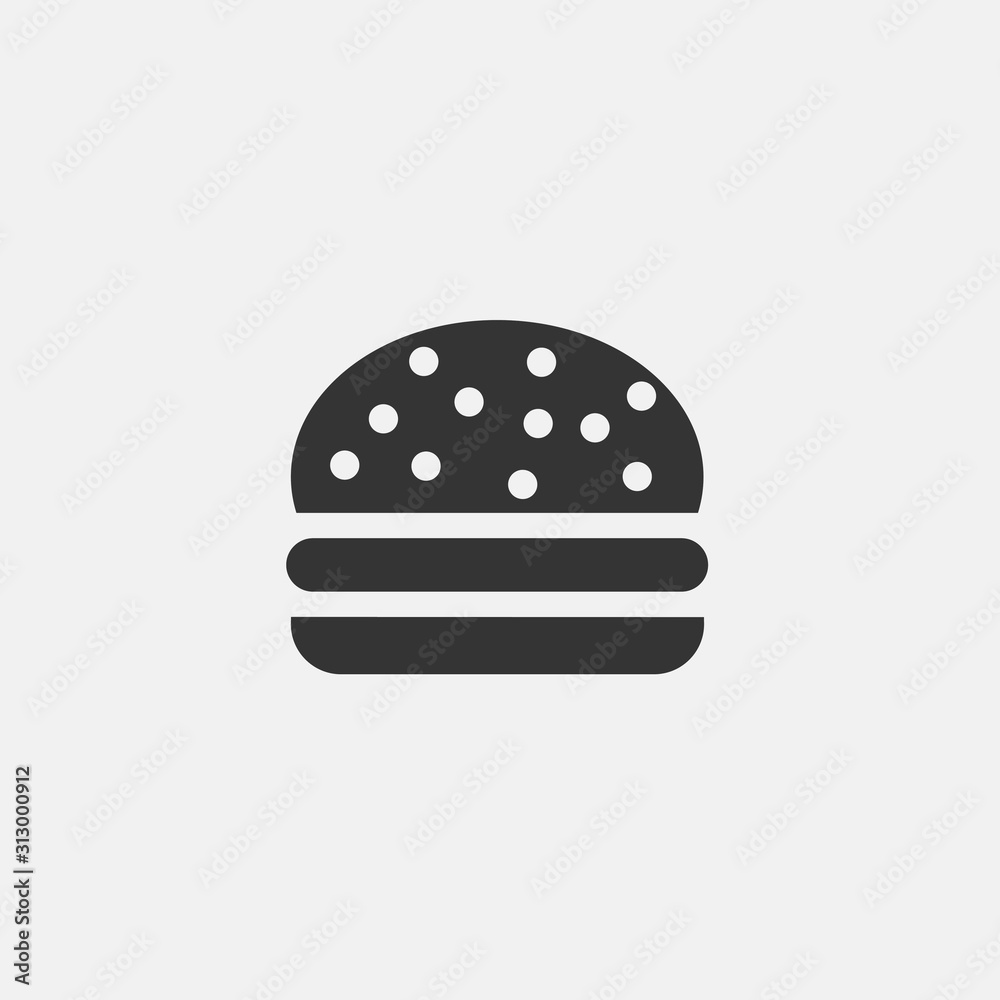 burger icon vector illustration sign