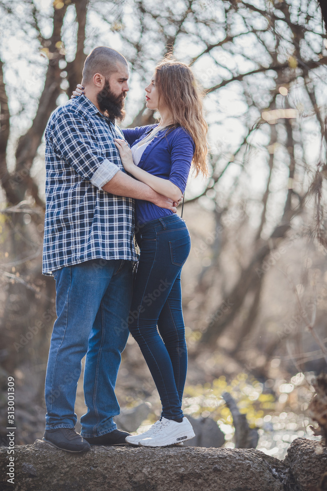 Cute couple in the park