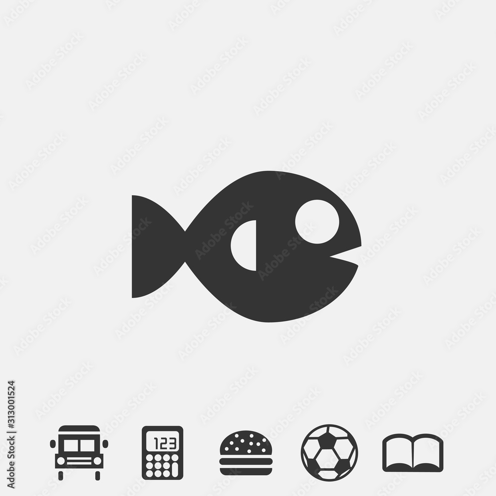 fish icon vector illustration sign fish icon vector illustration sign