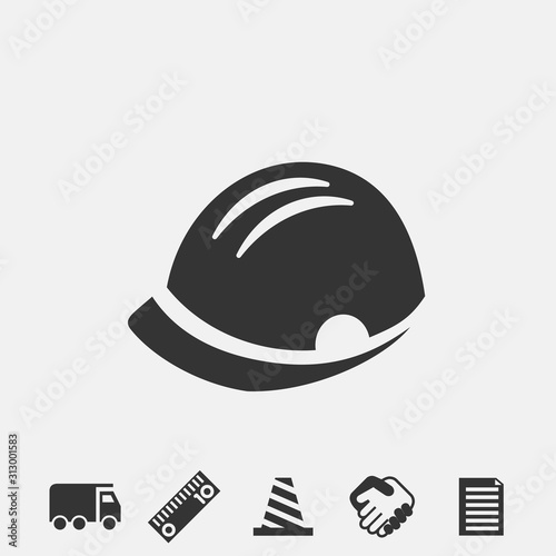 hard hat icon vector illustration sign