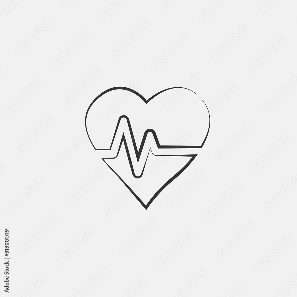 beating heart icon vector illustration sign beating heart icon vector illustration sign